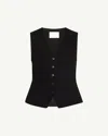 Citizen Of Humanity Jasmin Long Vest In Black