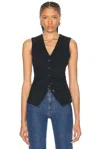Citizen Of Humanity Jasmin Long Vest In Black