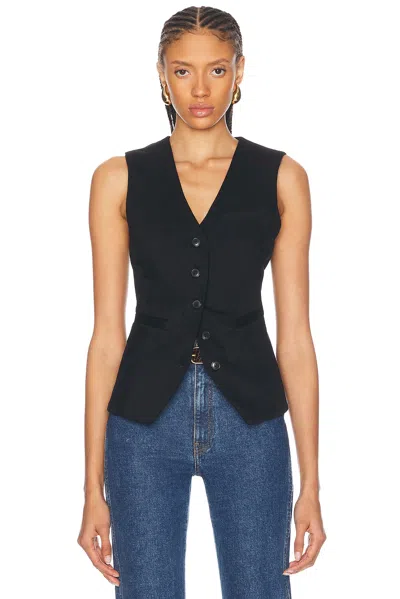 Citizens Of Humanity Jasmin Long Vest In Black