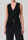 Citizens Of Humanity Jasmin Denim Longline Vest In Black