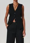 Shop Citizens Of Humanity Jasmin Long Vest In Black
