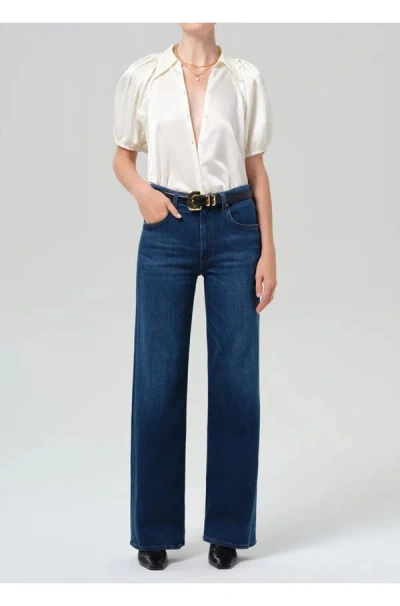 Citizens Of Humanity Jeans Annina High Rise Wide Leg In Pierre In Blue