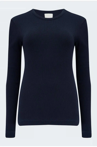 Citizens Of Humanity Jeans Bina Crew Neck Top In Navy In Blue