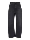 Citizen Of Humanity High-rise Wide-leg Jeans Belt Loops In Negro