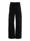 Citizen Of Humanity Straight-leg Cargo Trousers Distressed Effect In Black