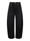 Citizen Of Humanity Horseshoe Cropped Raw Hem Jeans In Black