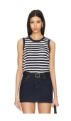 Citizen Of Humanity Jessie Modern Muscle Tee In Eclipse Stripe In Eclipse Stripe