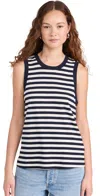 Citizen Of Humanity Jessie Modern Muscle Tee In Eclipse Stripe In Eclipse Stripe