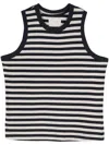 Citizen Of Humanity Jessie Modern Muscle Tee In Eclipse Stripe In 蓝色