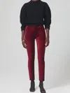 Citizen Of Humanity Lilah High Rise Bootcut Velvet In Red