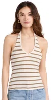 CITIZENS OF HUMANITY JULIEN HALTER TOP GINGER STRIPE