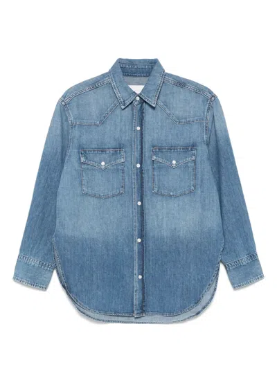 Citizen Of Humanity Citizens Of Humanity Kayla Western Denim Snap-up Shirt In Douro