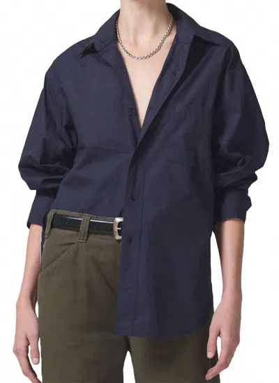 Citizens Of Humanity Kayla Shirt In Navy
