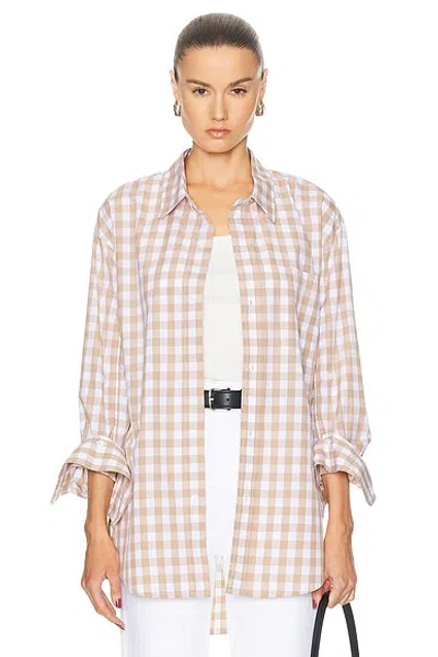 Citizens Of Humanity Kayla Shirt In Khaki Gingham