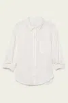 Citizen Of Humanity Kayla Shrunken Linen Shirt In Vanilla