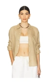 Citizen Of Humanity Citizens Of Humanity Kayla Button-up Linen Shirt In Gold