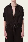Citizen Of Humanity Kayla Shrunken Shirt In Chocolate