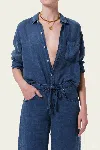Citizen Of Humanity Kayla Shrunken Shirt In Dark Indigo Stone