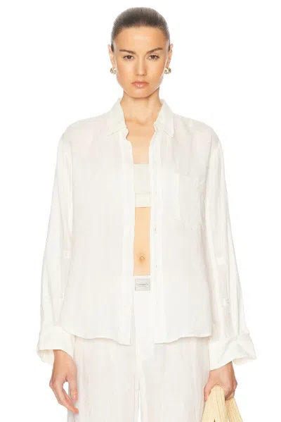 Citizen Of Humanity Kayla Shrunken Shirt In Vanilla