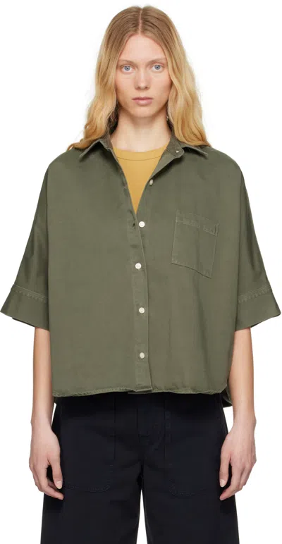 Citizen Of Humanity Khaki Claire Origami Shirt In Dogwood