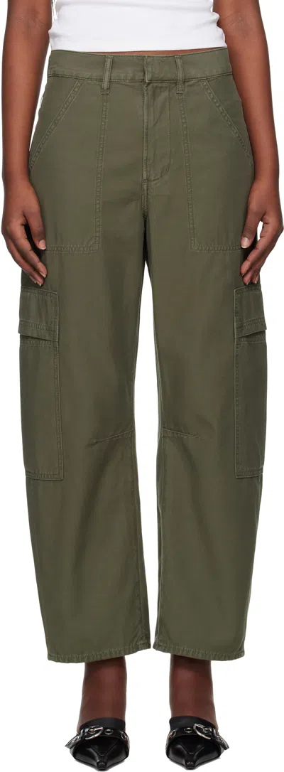 CITIZENS OF HUMANITY KHAKI MARCELLE LOW SLUNG EASY CARGO TROUSERS