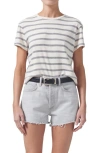 Citizens Of Humanity Kyle Tee In Campanula Stripe In Campanula Stripe