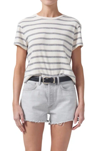 Citizens Of Humanity Kyle Tee In Campanula Stripe
