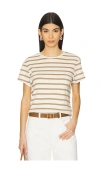 Citizens Of Humanity Kyle Stripe T-shirt In Ginger Stripe