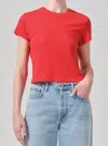 Citizen Of Humanity Citizens Of Humanity Kyle Cotton Baby Tee In Red
