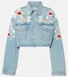 CITIZENS OF HUMANITY LENA EMBROIDERED CROPPED DENIM JACKET