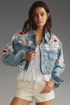Citizen Of Humanity Lena Embroidered Denim Jacket In Blue