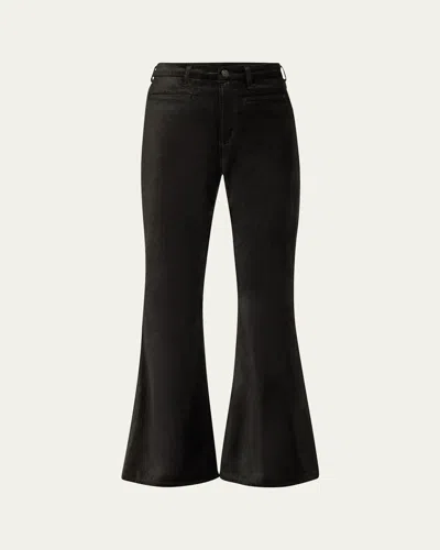 Citizens Of Humanity Lilah Flare Velvet Jeans In Black