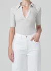 Citizen Of Humanity Liu Bodysuit In Heather Grey In Grey