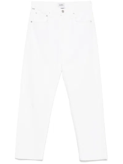 Citizens Of Humanity Logo-patch Jeans In White