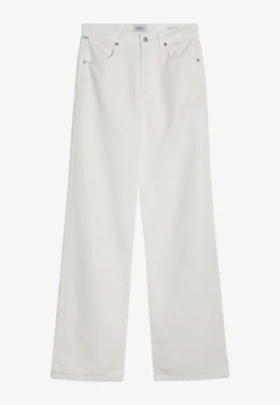 Citizens Of Humanity Logo Patch Straight-leg Jeans In White