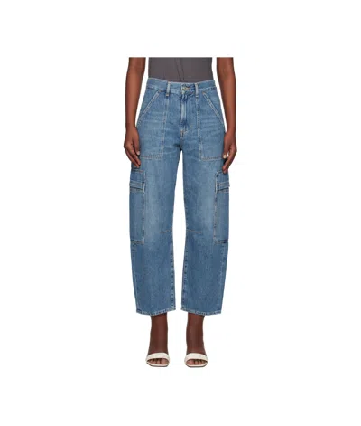 Citizens Of Humanity Low Slung Easy Cargo Jeans In Blue