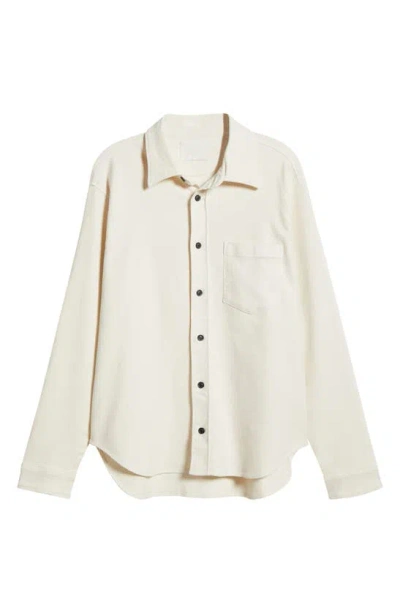 Citizen Of Humanity Luca Bucket Dye Knit Button-up Shirt In Spectral