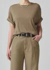 CITIZENS OF HUMANITY LUPITA TEE IN COCOLETTE (LT. KHAKI)
