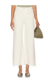 Citizen Of Humanity Ayla Raw Hem High Waist Baggy Crop Wide Leg Jeans In Ivory