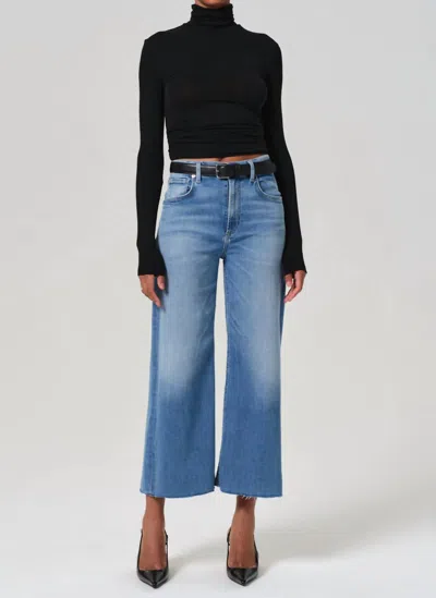 Citizen Of Humanity Lyra Crop Wide Leg Jeans In Bhodi