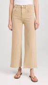 Citizen Of Humanity Lyra Crop Wide Leg Jeans In Porcini In Multi