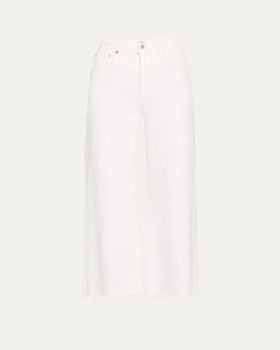 Citizen Of Humanity Lyra Crop Wide-leg Jeans In Soft White
