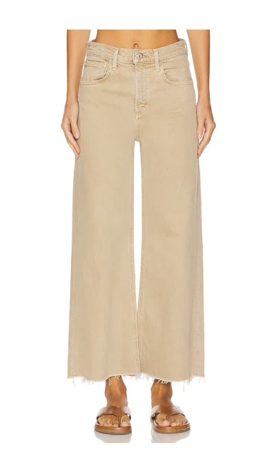 Citizen Of Humanity Lyra Crop Wide Leg Jeans In Porcini In Multi