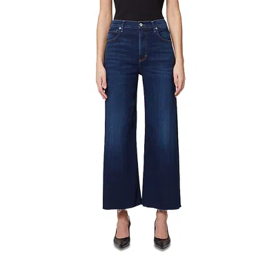 Citizens Of Humanity Lyra High Rise Cropped Wide Leg Jeans In Lotus In Lotus (dk Indigo)