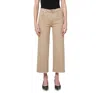 Citizen Of Humanity Citizens Of Humanity Lyra Raw Hem Ankle Wide Leg Jeans In Porcini