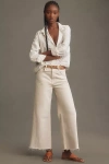Citizen Of Humanity Ayla Raw Hem High Waist Baggy Crop Wide Leg Jeans In Beige