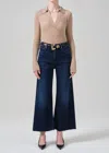 Citizen Of Humanity Womens Lotus (dk Indigo) Lyra Wide-crop-leg High-rise Stretch-regenerative-denim Blend Jeans In Blue