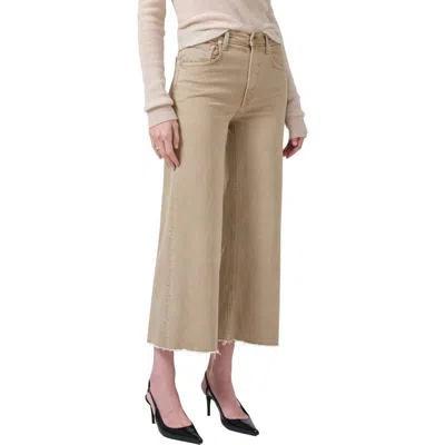 CITIZEN OF HUMANITY CITIZENS OF HUMANITY LYRA RAW HEM ANKLE WIDE LEG JEANS