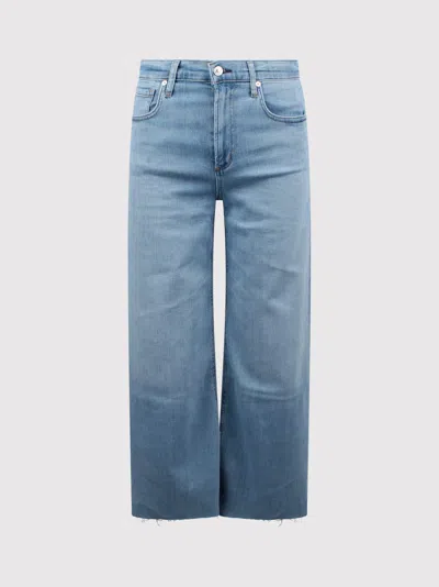 Citizens Of Humanity Lyra Wide Leg Crop Jeans In Azul
