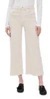 Citizen Of Humanity Ayla Raw Hem High Waist Baggy Crop Wide Leg Jeans In Almondette